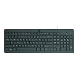 HP 150 Tastatur mit Kabel, 12 Tastenkombinationen mit Fn-Taste, numerische Tastatur, schwarz