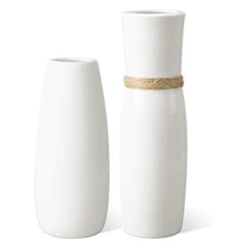 Amazon Com Moonla White Ceramic Vases Flower Vase With Differing