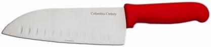 7.5" Columbia Cutlery Santoku Knife - Red Handle