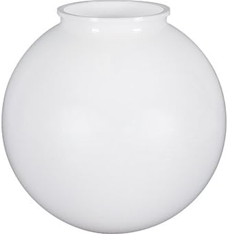 8" Globe Acrylic Lip Neck Light Shade - White