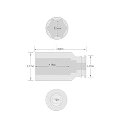 ZOYAKKI 1/2" Drive x 32 mm Deep 6 PT Impact