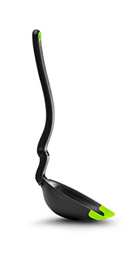 Dreamfarm Spadle - Silicone Sit Up Scraping Spoon That Turns Into A Serving Ladle (Green)