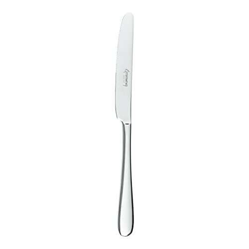 Grunwerg Clarence Table Knives TAKCLR, 18/10 Stainless Steel, Set of 12, Silver, 24cm