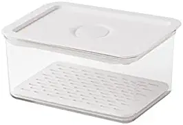 MAOSUO Food Storage Containers Fruit Storage Container Fridge Produce Saver Brilliance Box,Drain Tray Refrigerator Organizer Keeper,Chef’s Path