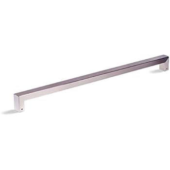 32 Inch Square Rectangle Flat Shape Stainless Steel Modern Contemporary Entry Door Handle Towel Bar Pull Shower Glass Sliding Barn Door Interior Exterior Door Pull Push Brushed Nickel Satin Finish
