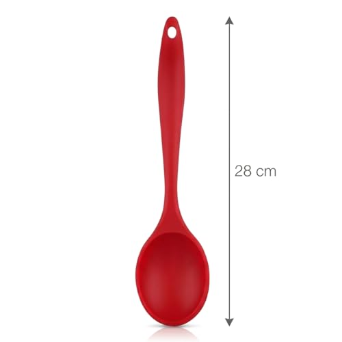 Kit de Silicone Maciço Premium Grande - Não Risca Panela - Unidade ou Kit Com 6 - Cozinha Antiaderente - Alta Resistência - Escolha Unidade ou Kit Promocional (Kit 6 Peças - Vermelho)