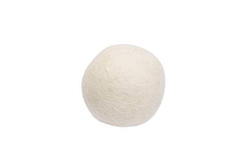 De Kulture Hand Made Pure New Zealand Wool Dryer Balls (3x3 DH/Set of 6) Laundry, Fabric Softener, Reusable, Shorten Drying Time, Reduces Wrinkles(White) - Thumbnail 2