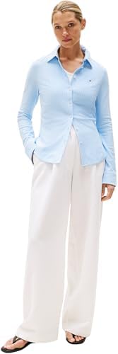 Camisa Mujer 1985 Slim con Cuello francés, Multicolor (Ithaca STP/Vessel Blue), XXS