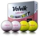 Volvik Crystal 7108 3-Piece Lady 350 Pink and Yellow Golf Ball