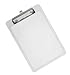 Acrimet Clipboard Memo Size A5 (9 1/4” x 6 5/16”) Low Profile Clip (Plastic) (Clear Crystal Color) (3 Pack)
