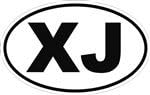 Oval XJ Cherokee Jeep Euro 3" x 5"