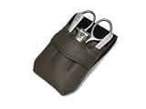 4pc matte stainless steel manicure set in dark taupe tuck case, made by GERmanikure in Solingen