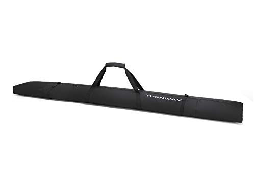 TurnWay Ski/Snowboard Bag | Store & Transport Skis Up to 215 cm, Poles & Extras | Waterproof - for Men, Women and Youth (Black)