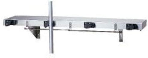 B-224X36, Surface-mounted utility shelf with mop/broom holders