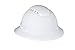 3M Full Brim Hard Hat H-801V, White 4-Point Ratchet Suspension, Vented