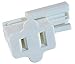 SPT-1 Female Slip On Plug, Zip, Vampire, Gilbert, Slide Together Plugs Add On Outlet to Light Strings | Pack of 5 (White)