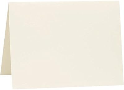 A6 Folded Card (4 5/8 x 6 1/4) - Natural White - 100% Cotton (50 Qty.)
