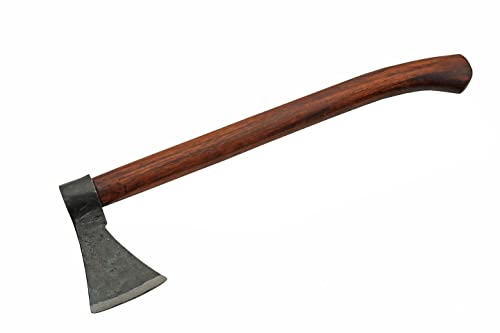 SZCO Supplies 16" Viking Style Hand-Forged Axe - Carbon Steel Blade with Wooden…