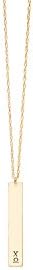 GREEK SORORITY JEWELRY, 14k gold-filled, Long Bar Necklace - Chi Omega