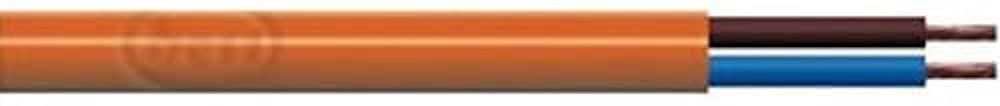 Merriway BH01464 2-Core Round Flex Lawn Mower Strimmer Cable, 3182Y 1.0mm Orange, 20 Metres (66 feet)