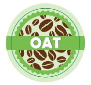 Oat Milk Coffee Shop Barrista Labels 20mm 1000 Labels per roll