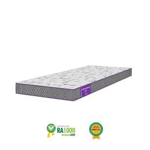Colchão Solteiro Acction D28, 78x188x12 cm, Espuma D28, Hipoalergênico, Antiácaros, Cinza e Branco, Firmeza Intermediária a Firme Smartz