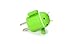 Andru Android Robot USB Cell Phone Travel Charger - Retail Packaging - Green