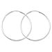 Extra Large Sterling Silver Continuous Endless Wire Hoop Earrings (1mm Tube) (58mm)