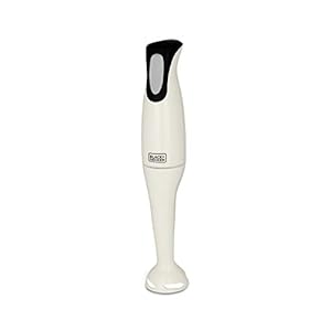 BLACK+DECKER 200 Watt Hand Blender with Cup and Detachable Shaft Function (White)