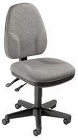 Operator Chair, Fabric Upholstery, Gray