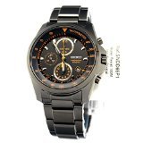 Seiko Black Dial Chronograph Black PVD Stainless Steel Mens Watch SNDD65
