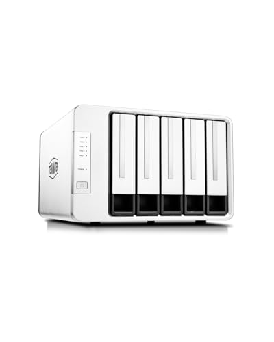 TERRAMASTER D5-310 HDD Enclosure 5Bay Hardware Raid Supports RAID 5, 0, 1, 10, Single, USB 3.1 Type C Direct Attached Storage Backup Software Included (Diskless)