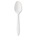 Boardwalk BWKSPOONMWPP Teaspoon Mediumweight Polypropylene Cutlery - White (1000/Carton ),Beige