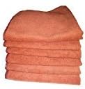 Show Car Guys 6 All Purpose Light Brown Microfiber Towels 16" X 16"- 300 GSM Professional Towels.