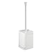 iDesign Hideaway Compact Toilet Bowl Brush and Holder for Bathroom Storage - White