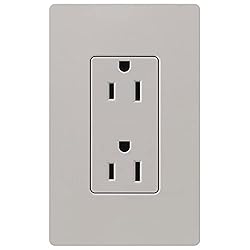 Lutron Claro 15 Amp Duplex Outlet, SCR-15-TP, Taupe
