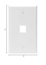 Leviton 1-Port QuickPort Wall Plate, 41080-1WP, White