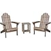 Northern Tool and Equipment Wooden Adirondack Chairs with Table - 3-Pc. Combo