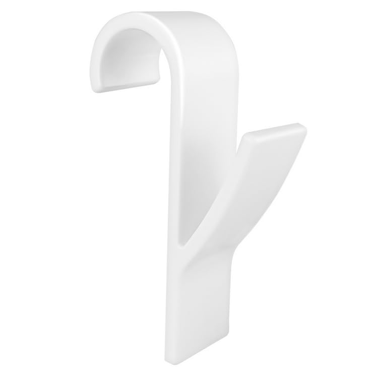 Annyswit 10 Pcs White Round Radiator Hooks, Movable Over Radiator Towel Rail Hooks, Radiator Towel Rail Hanger Hook, All Standard 2.5cm Radiators