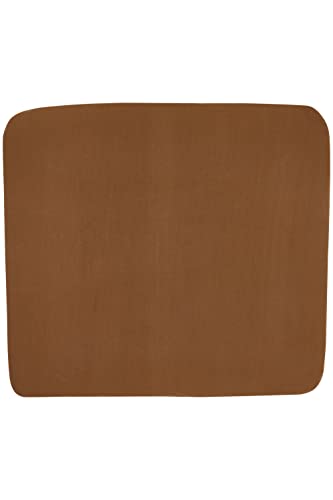 Meyco Baby Uni Wickelauflagenbezug (weich und hautfreundlich, aus 100% Baumwolle, waschbar, einfache Pflege, trocknergeeignet, Größe: 85 x 75 cm), Camel