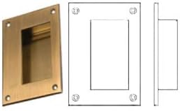 Hiawatha 1459-US32DMS 3 1/2" x 5" Satin Antimicrobial Coated Stainless Steel Flush Pull