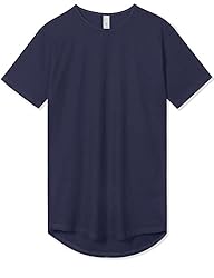 Men's Short Sleeve Hipster Drop Cut Curved Hem Long