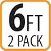 Fosmon 4K HDMI Cable 6 FT (2 Pack), Gold-Plated Ultra High Speed [10.2Gbps UHD 2160p@30Hz 3D HD 1080p] Supports Fire TV, Apple TV, Ethernet, Audio Return, Xbox PlayStation PS3 PS4 PC