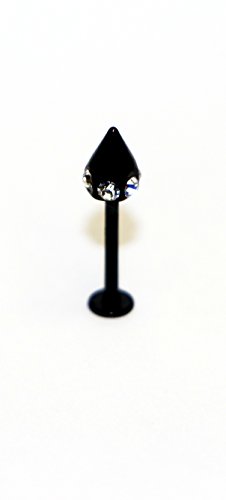 16g Surgical Stainless Steel Cz Gem 3mm Black Desertcart