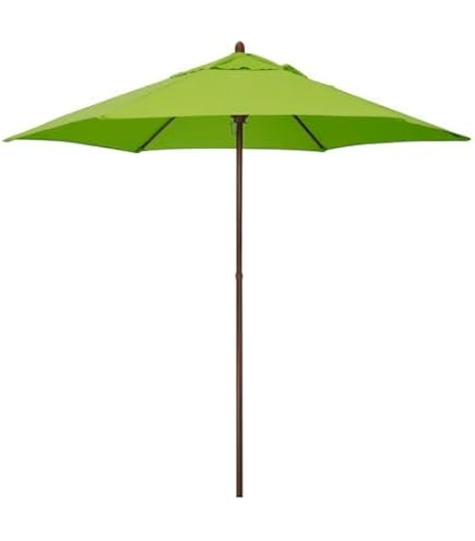 California Umbrella Astella MOW906202-P29 Mow Series 9 ft. Economy Market Umbrella – Lime Green/Wood Grain : Patio, Lawn & Garden
