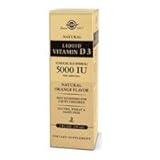 Solgar Liquid Vitamin D3 (Cholecalciferol) 5000 IU - Natural Orange Flavor, Natural Orange Flavor 2 oz 5000 IU(Pack of 3)