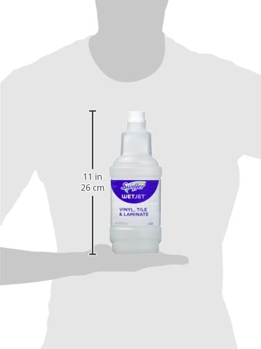 SWIFFER WETJET, VINYL, TILE & LAMINATE SOLUTION REFILL FOR FLOOR MOPPING AND CLEANING, ALL PURPOSE MULTI SURFACE FLOOR CLEANING SOLUTION, 1.25 LITERS
