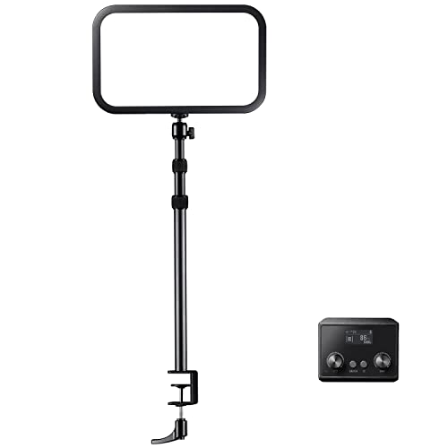 Godox ES45 Key Light, 2500 Lumens Desk Lamp Studio Lighting Lamp with Adjustable Stand, Bi-Color 2800K-6500K, App/Remote Control Wireless 2.4G, for Streaming, Video Conferencing