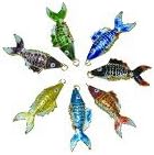 Green Enamel Fish - Medium