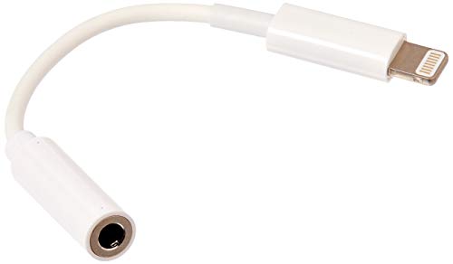 2 Pack Headphone Jack Adapter, Moenmoentesr Lighting Connecter to 3.5mm Audio Jack Earphone Extender Jack Stereo for Phone 8/8 Plus/Phone X/Phone 7/7 Plus (White)